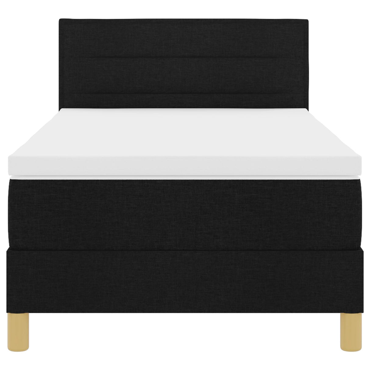 Boxspringbed met Matras Zwart 80x200 cm Stof