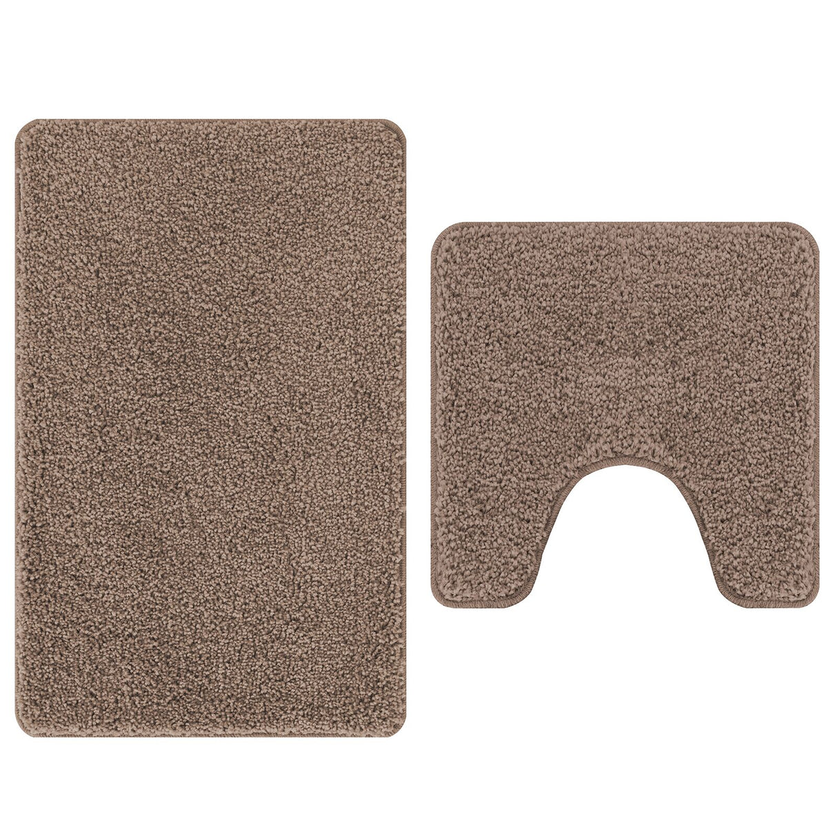 2 delige badmatset Bruin Polypropyleen Antislip