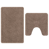 2 delige badmatset Bruin Polypropyleen Antislip