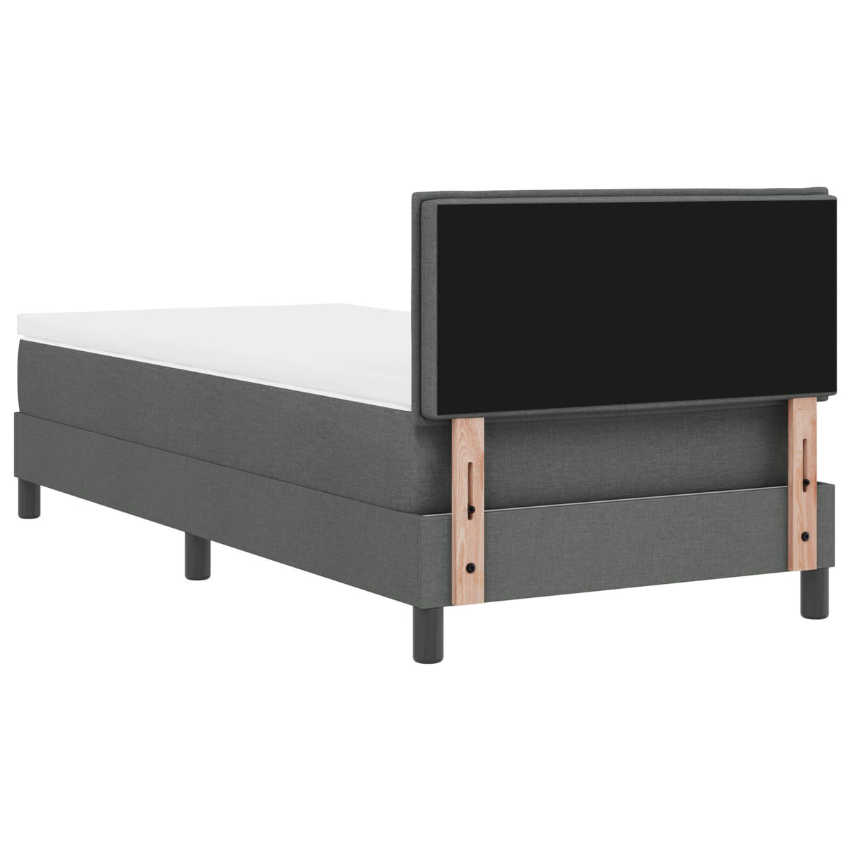 Bedframe met Matras Donkergrijs Stof 90 x 190 cm Bedmatras