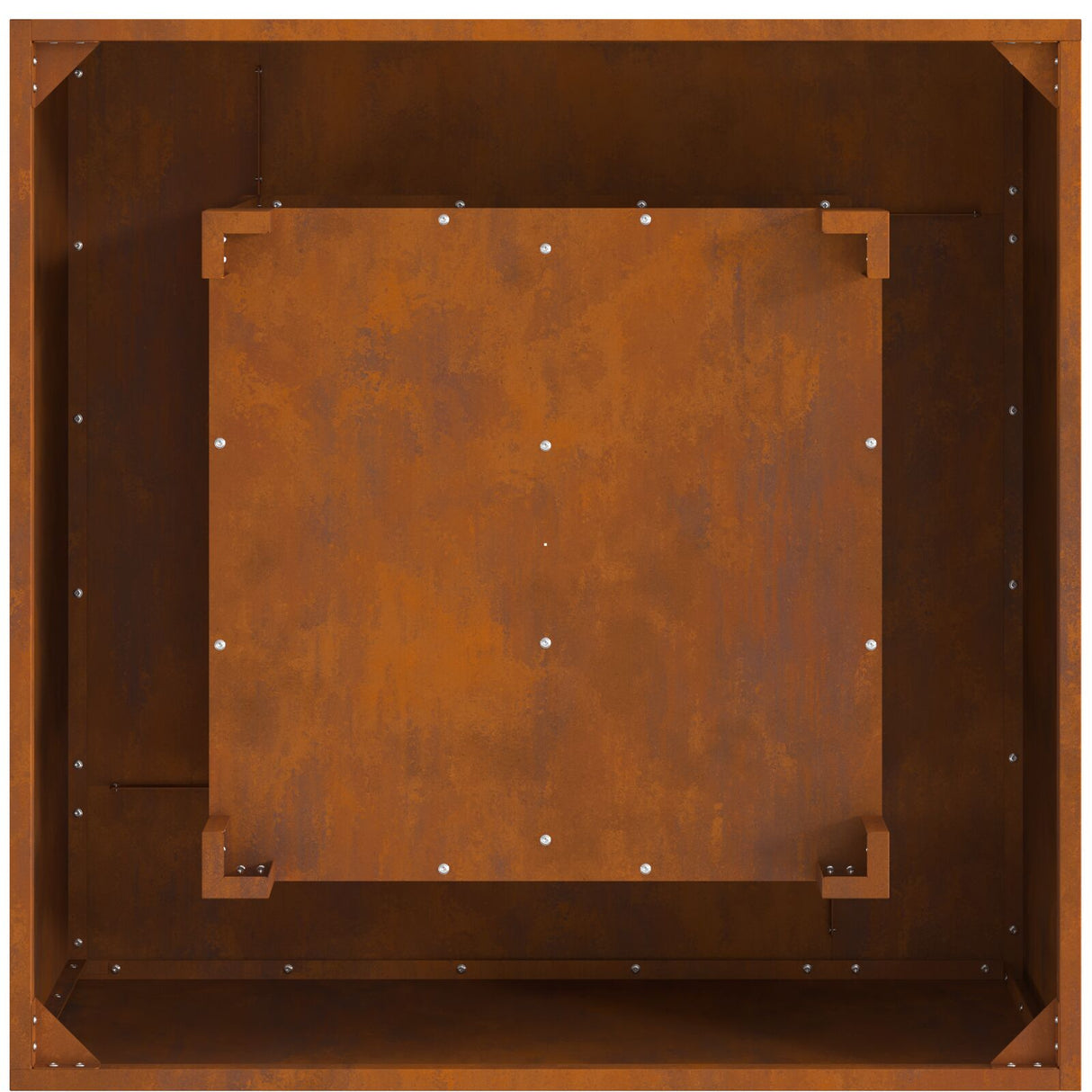 Vuurkorf Vierkant 80x80x40 cm Weervast Staal