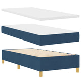Boxspringbed met Matras Blauw 80x200 cm Stof