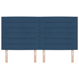 LED Hoofdbord Lijnen Ontwerp Blauw 90 cm Stof