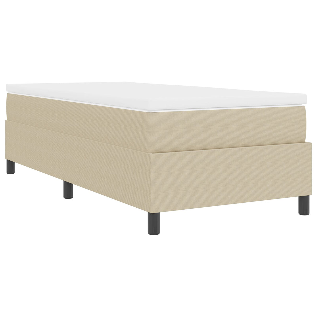 Boxspringbed met Matras Lichtgroen Grijs Eenpersoons Corduroy Stof