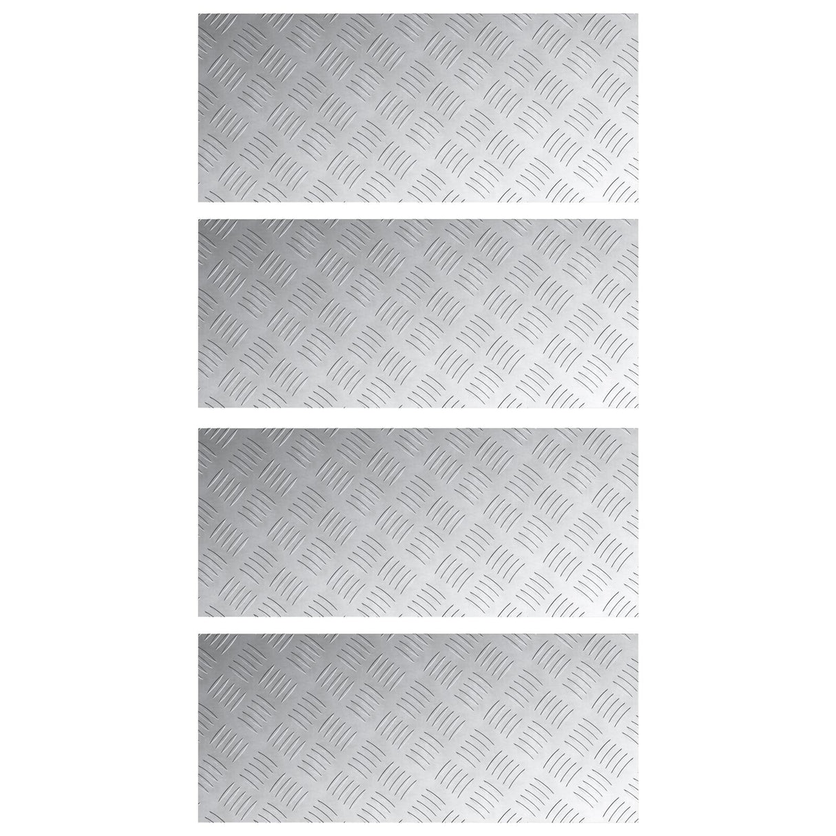 Aluminium Checker Plates 4 st Anti-slip 70x30 cm