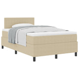 Boxspringbed met Matras Licht Groen Grijs Klein Dubbel Corduroy Stof
