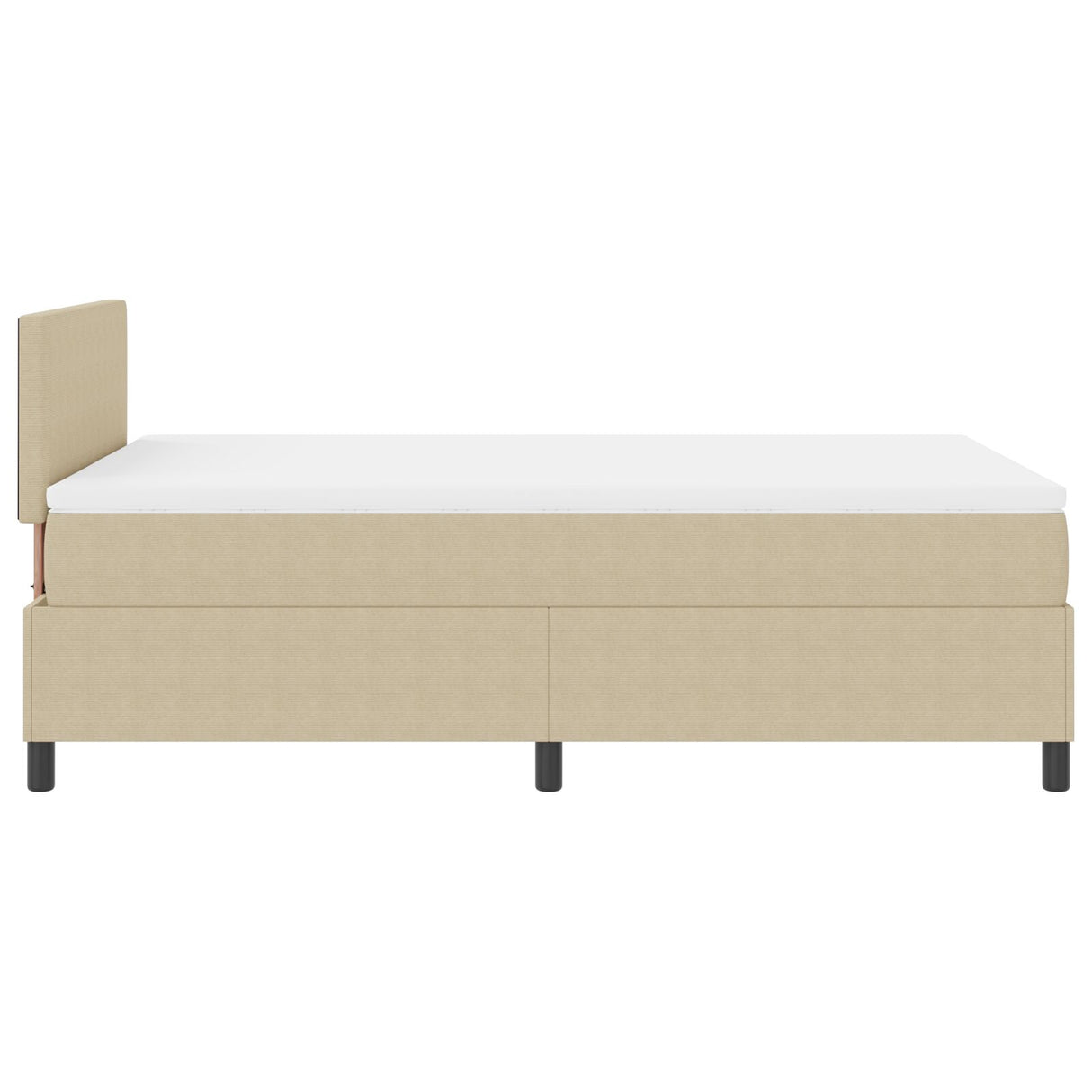 Boxspringbed met Matras Licht Groen Grijs Klein Dubbel Corduroy Stof