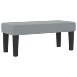 Boxspringbed met Matras & Bank Lichtgrijs 80x200 cm Stof