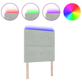 LED Hoofdeinde Lichtgrijs 80 cm Fluweel