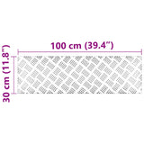 Aluminium Checker Plates 4 stuks Antislip 100x30 cm