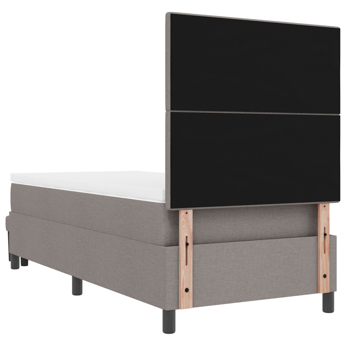 Boxspringbed met Matras & Bank Taupe 90x190 cm Stof
