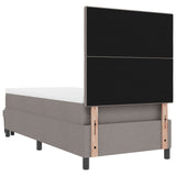 Boxspringbed met Matras & Bank Taupe 90x190 cm Stof