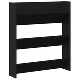 Wand Schoenenkast Zwart Eiken 80x18x90 cm Van Hout