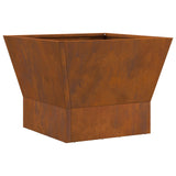 Vierkante Vuurkorf 40x40x30 cm Verweerd Staal
