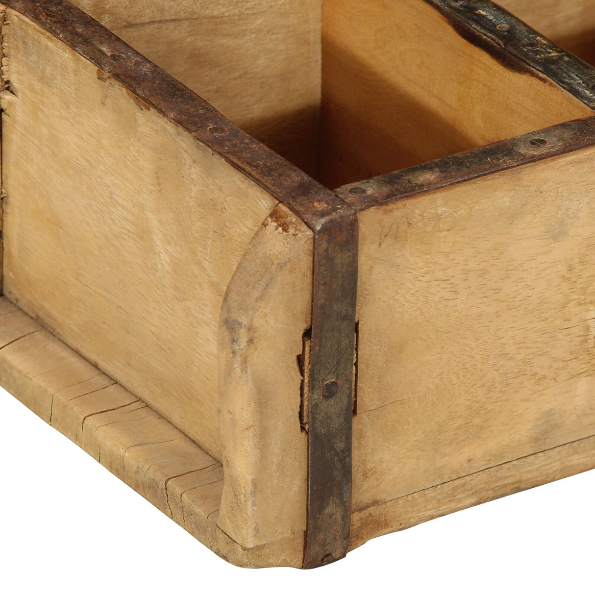 Bakje 30x14x9 cm Massief Hout Gerecycled