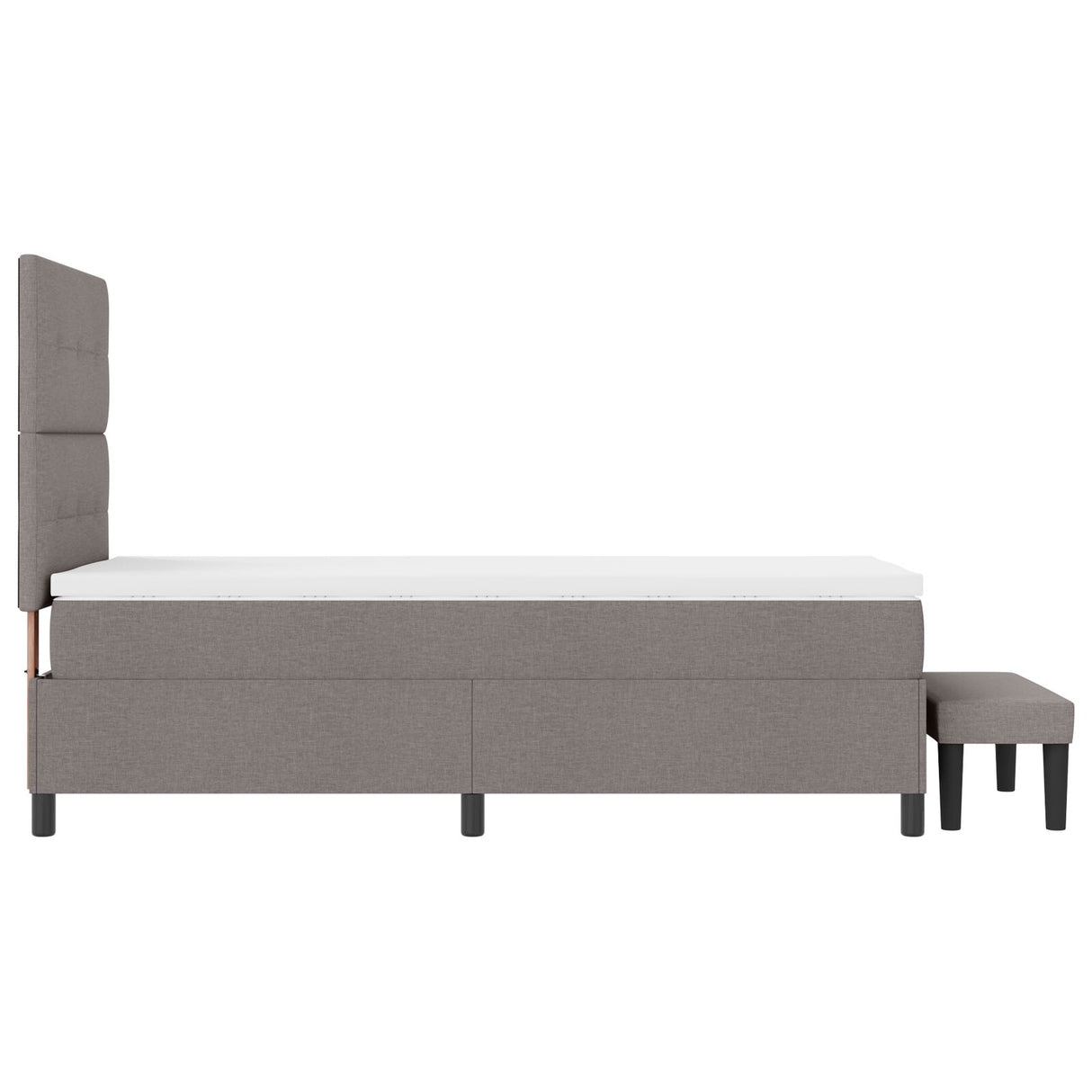 Boxspringbed met Matras & Bank Taupe 90x190 cm Stof
