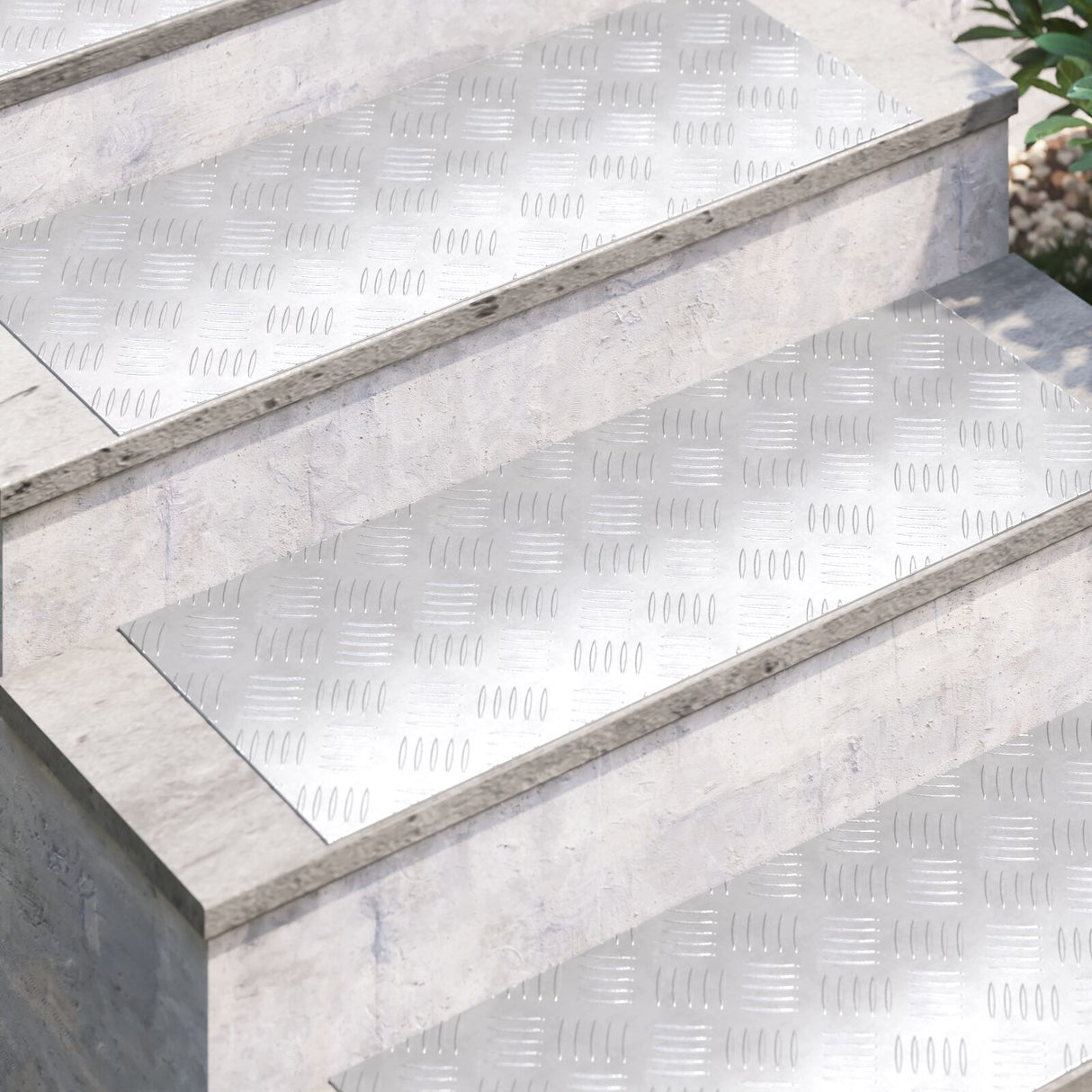 Aluminium Checker Platen 4 st Anti-slip 80x30 cm