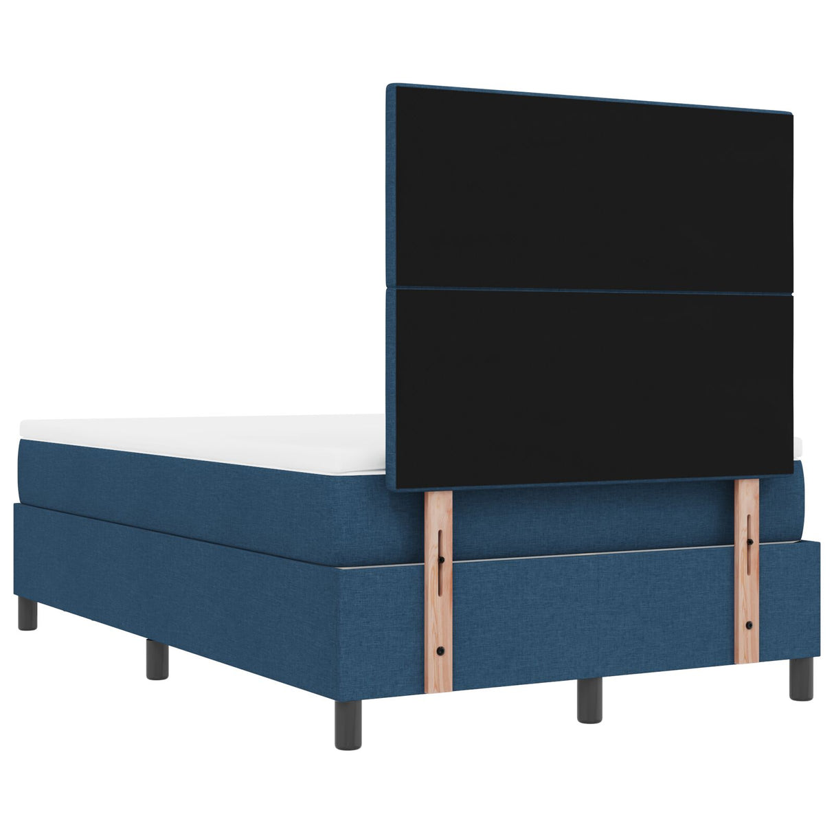 Boxspringbed met Matras & Bank Blauw 120x190 cm Stof