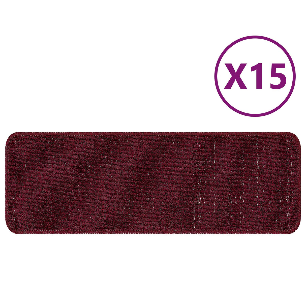 Trapmatten met Latex Achterkant Bordeaux 25x60 cm
