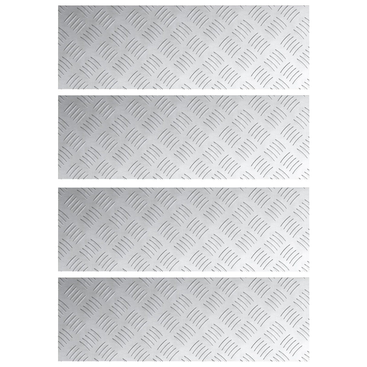 Aluminium Checker Platen 4 stuks Anti-Slip 60x20 cm