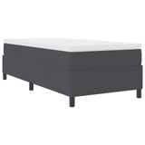 Boxspring Bed met Matras Donkergrijs 80x200 cm Corduroy Stof
