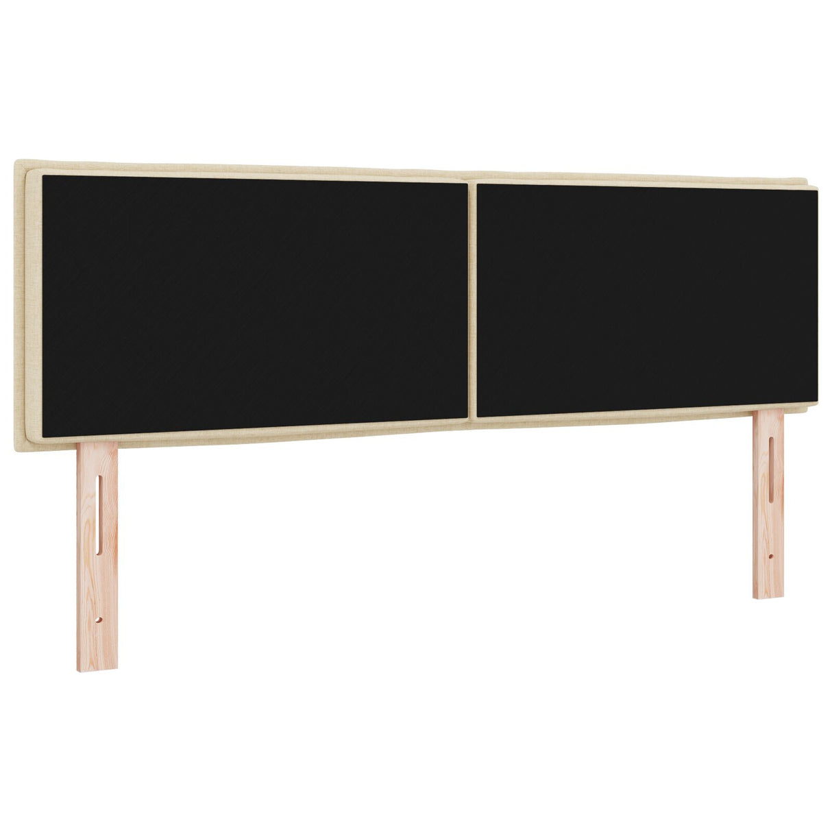 LED Hoofdbord Lijnen Ontwerp Crème 72 cm Stof