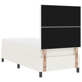 Boxspring Bed met Matras & LED Crème Eenpersoons Corduroy Stof
