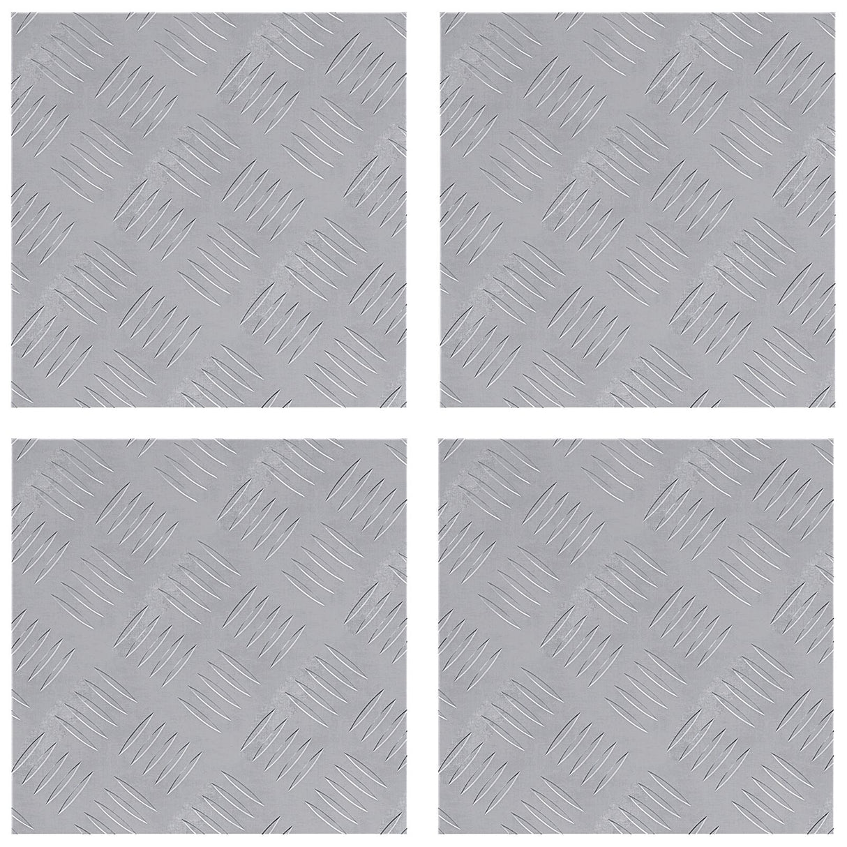 Aluminium Checker Platen 4 stuks Anti-Slip 30x30 cm