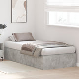 Bedframe Beton grijs Hout Duurzaam Opslagbedframe Rechthoekig