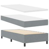 Boxspring Bed met Matras Lichtgrijs 80x200 cm Stof
