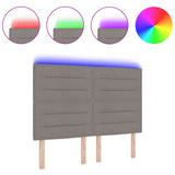 LED Hoofdbord Lijnen Ontwerp Taupe 80 cm Stof