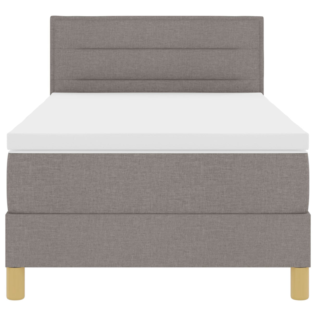 Boxspring Bed met Matras Taupe 90x190 cm Stof