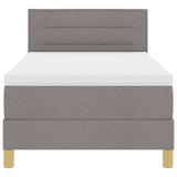Boxspring Bed met Matras Taupe 90x190 cm Stof