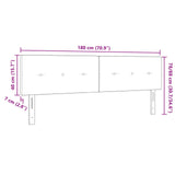 LED Hoofdbord Geplooid Zwart 90 cm Stof
