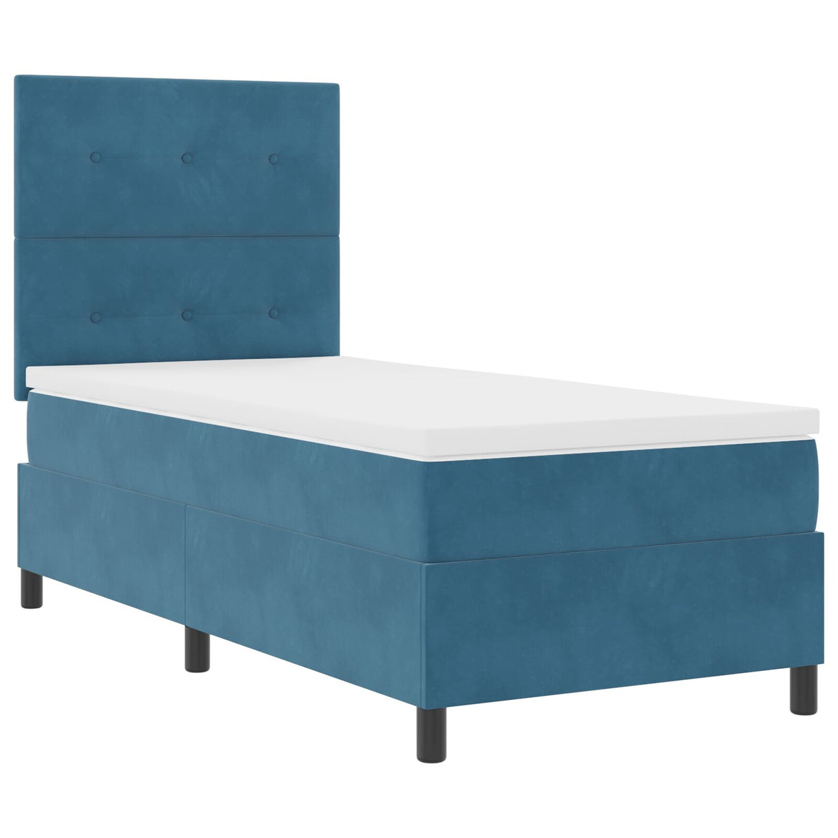 Boxspring Bed met Matras Donkerblauw 80x200 cm Fluweel