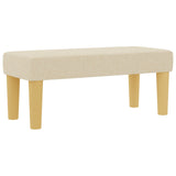 Boxspringbed met Matras & Bank Crème 90x190 cm Stof