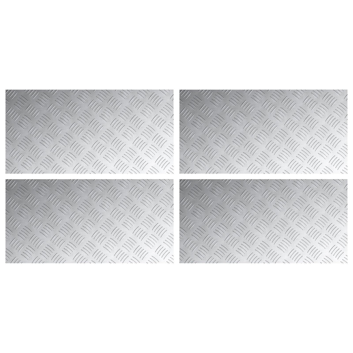 Aluminium Checker Platen 4 st Anti-Slip 80x40 cm