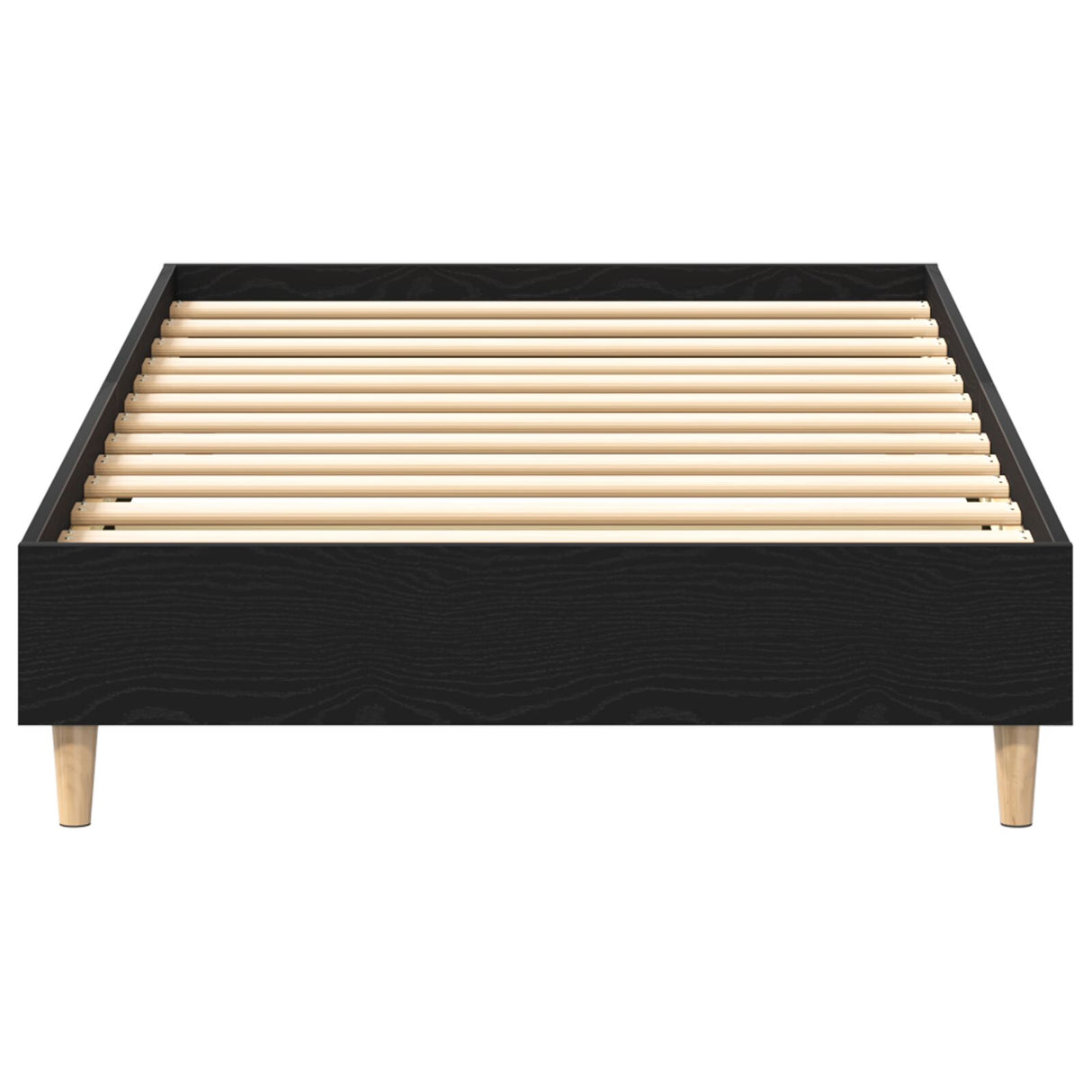 Bedframe 90x190 cm Zwart Eiken Tegenwoordig Hout
