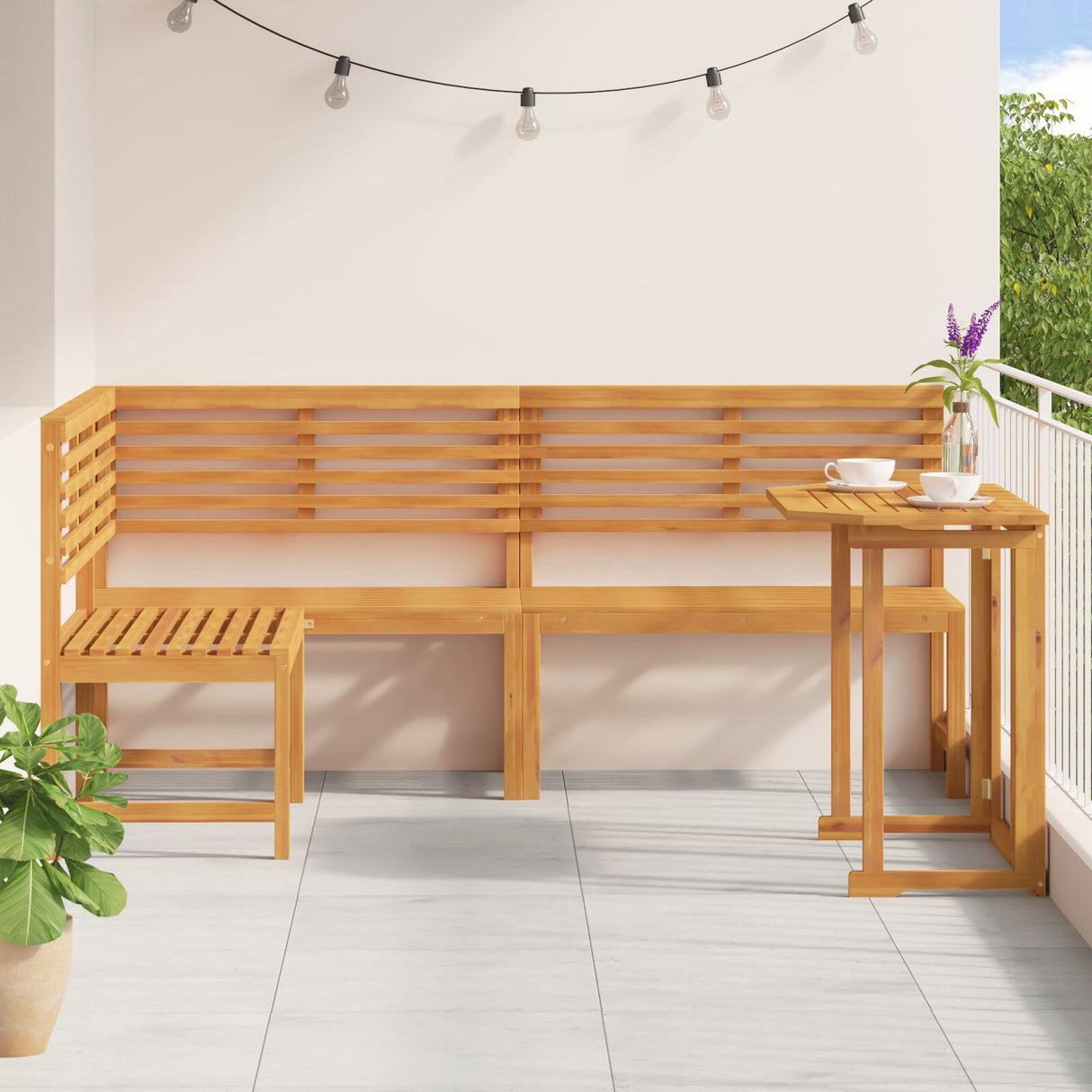 3-delige Tuin Bistro Set van Massief Acaciahout