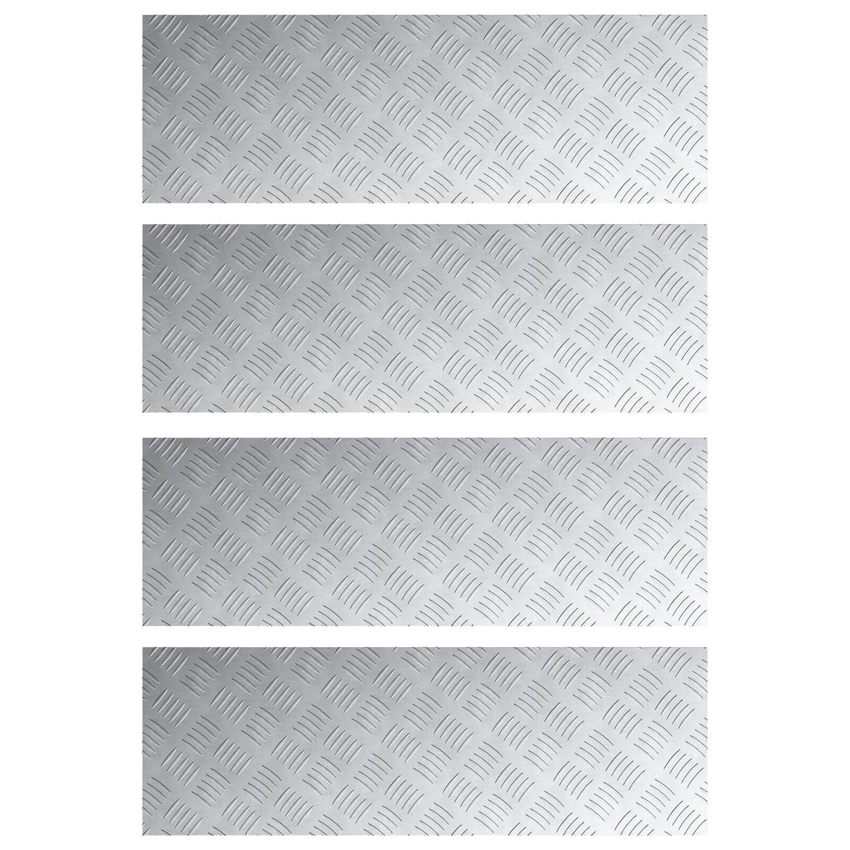 Aluminium Checker Platen 4 st Anti-Slip 90x30 cm