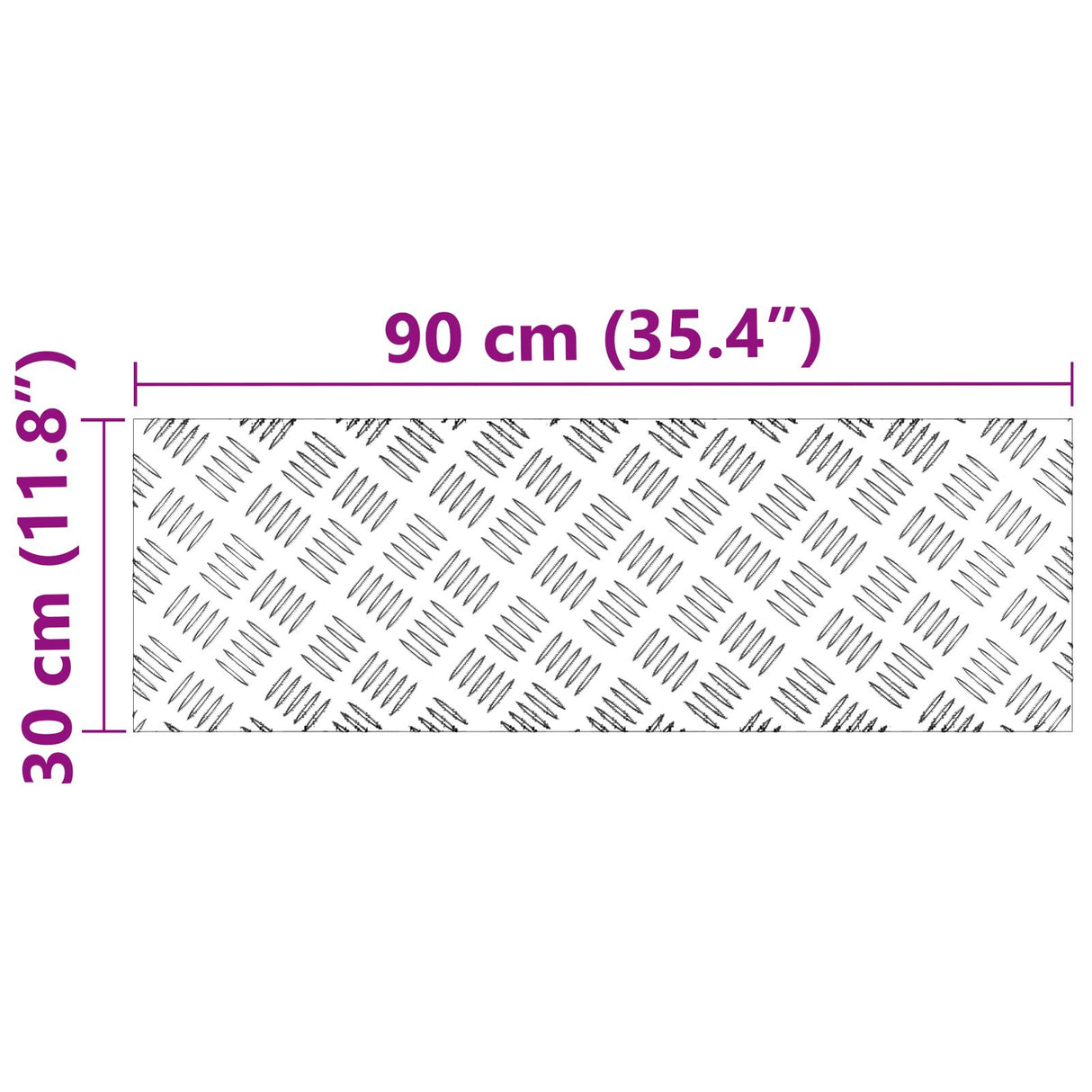 Aluminium Antislip Checkerplaten 2 stuks 90x30 cm