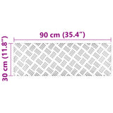 Aluminium Antislip Checkerplaten 2 stuks 90x30 cm