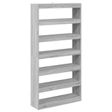 Boekenkast/Kamerdivider Zwart Eiken 100x30x198 cm Gemaakt van engineered hout