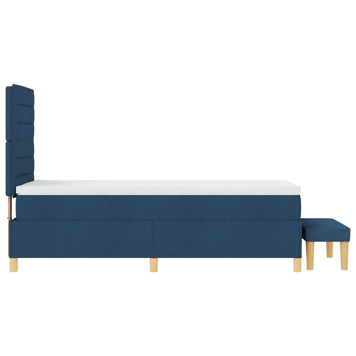 Bedframe met Matras Set van 2 Blauw Stof 90 x 190 cm Bedframe
