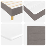 Boxspringbed met Matras & LED Taupe 90x190 cm Stof