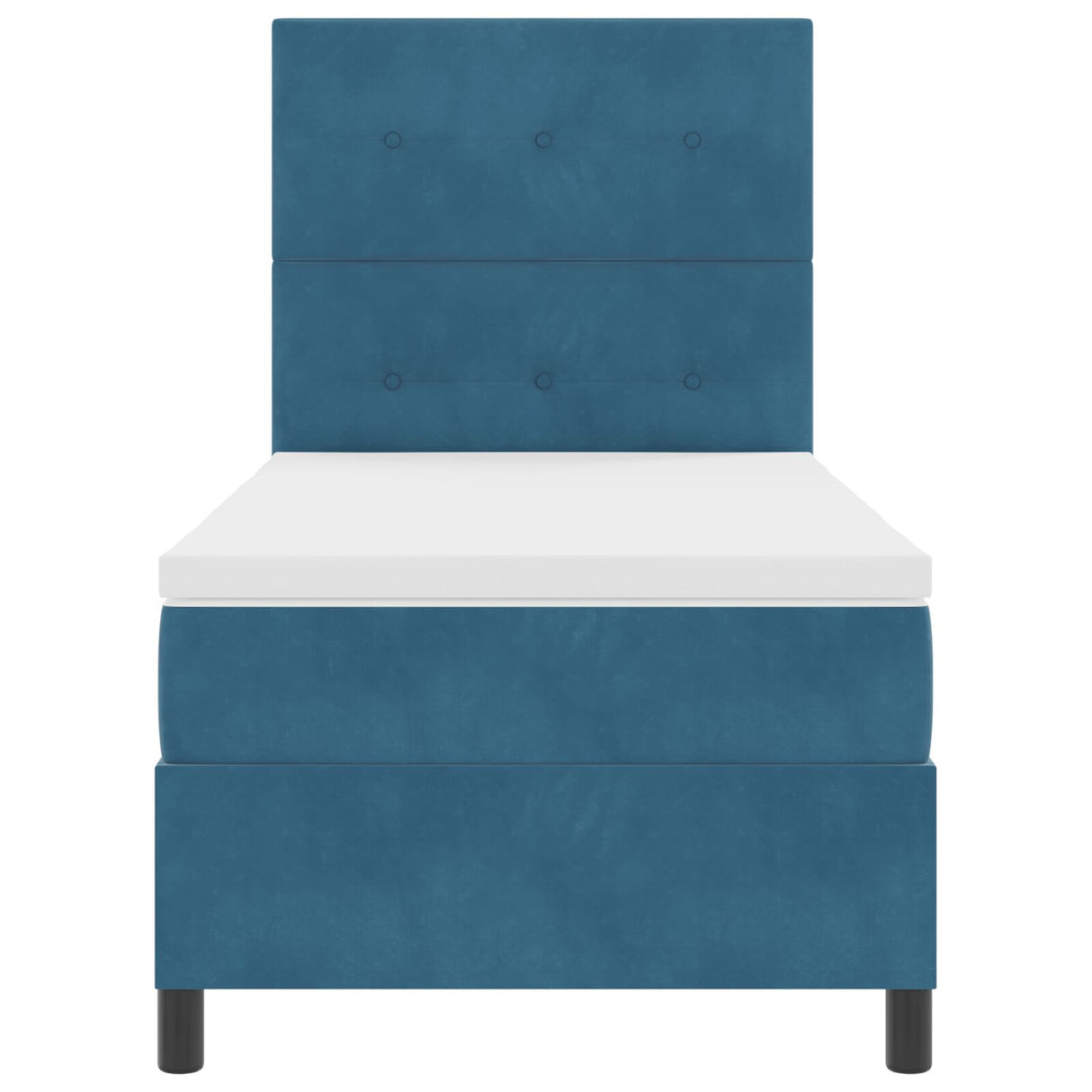 Boxspring Bed met Matras Donkerblauw 80x200 cm Fluweel