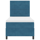 Boxspring Bed met Matras Donkerblauw 80x200 cm Fluweel