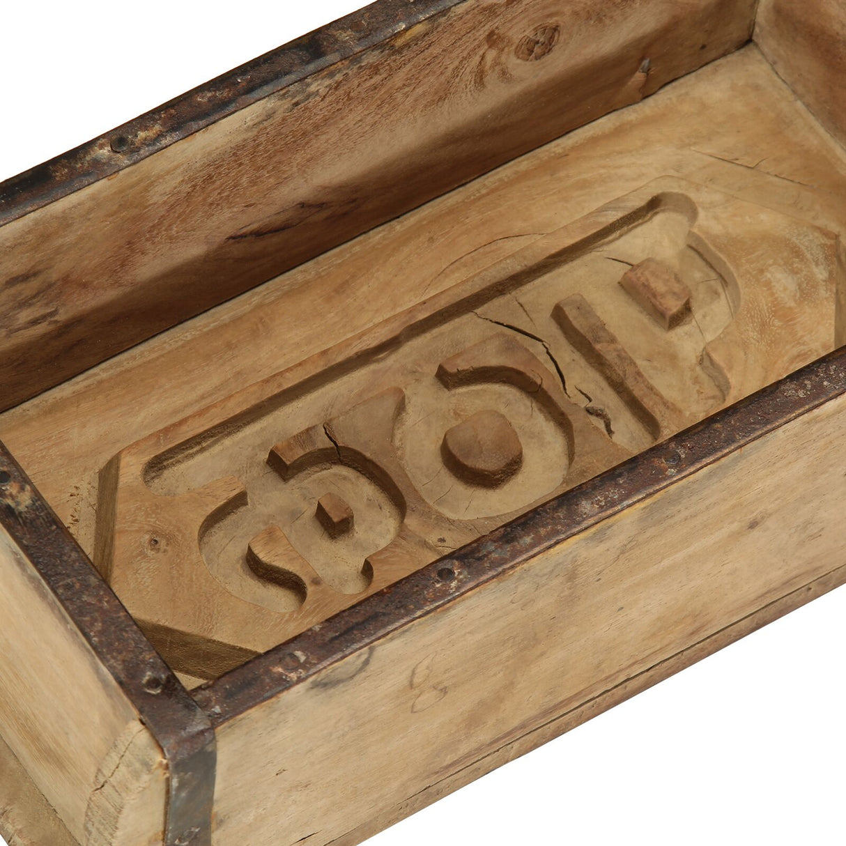 Dienbladen 4 stuks 30x15x9 cm Massief Hout Gerecycled