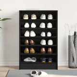 Schoenenkast Zwart Eik 60x35x92 cm Gelaagd Hout