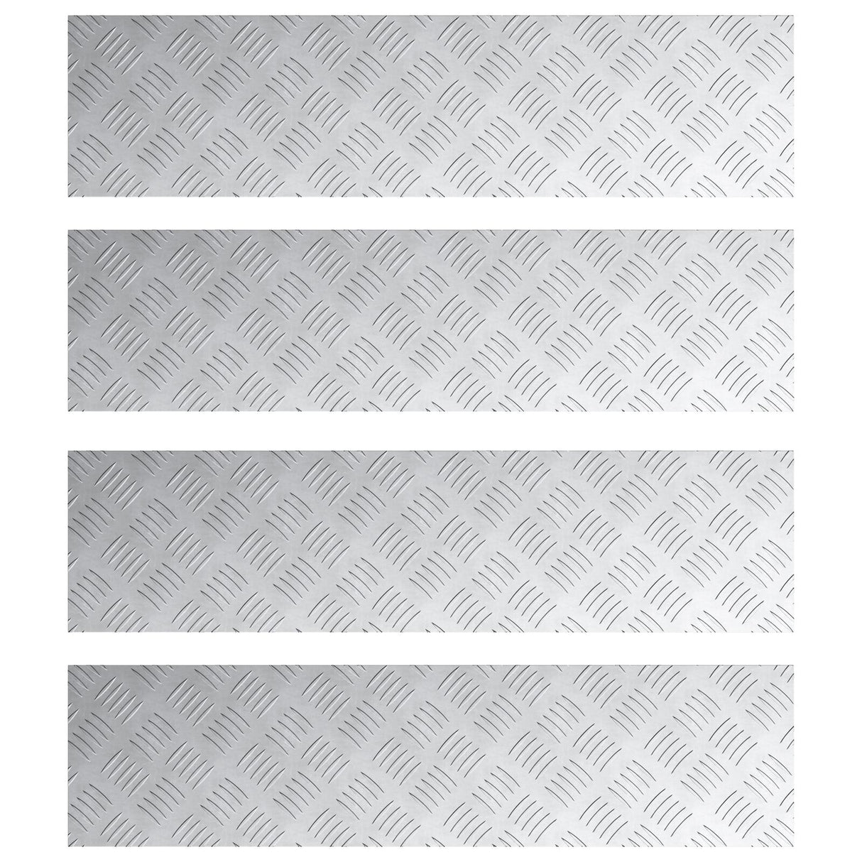Aluminium Checker Platen 4 stuks Anti-Slip 80x20 cm